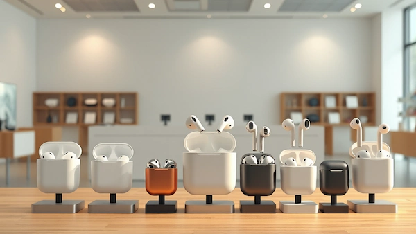 تطور تصميم AirPods عبر الأجيال